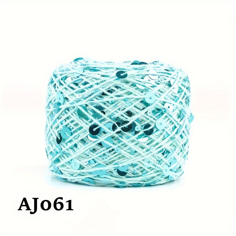 50g Sequin Cotton Yarn 3mm 6mm for Hand Sewing Crafts in Vibrant Colors