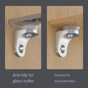 30pcs Zinc Alloy Glass Shelf Holders with Removable Suction Cups for Wardrobes and Bookcases