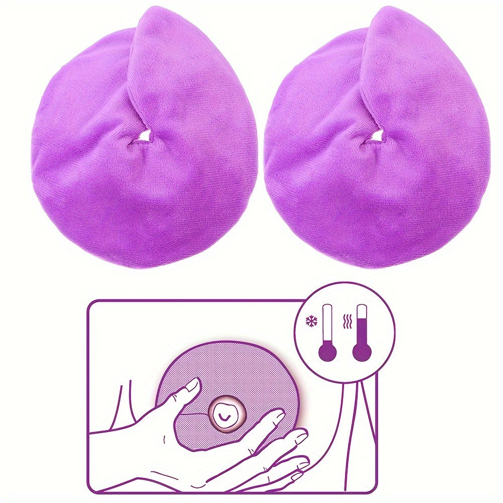 Juego de 2 almohadillas de gel suave para senos para aliviar el dolor, la hinchazón y el flujo de leche