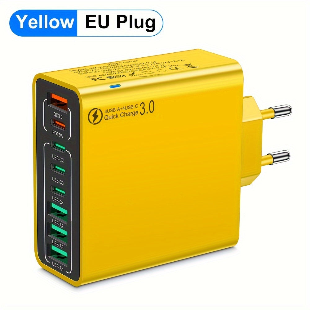 45W Multiport USB C Wall Charger Fast Charging for iPhone Samsung QC 3.0