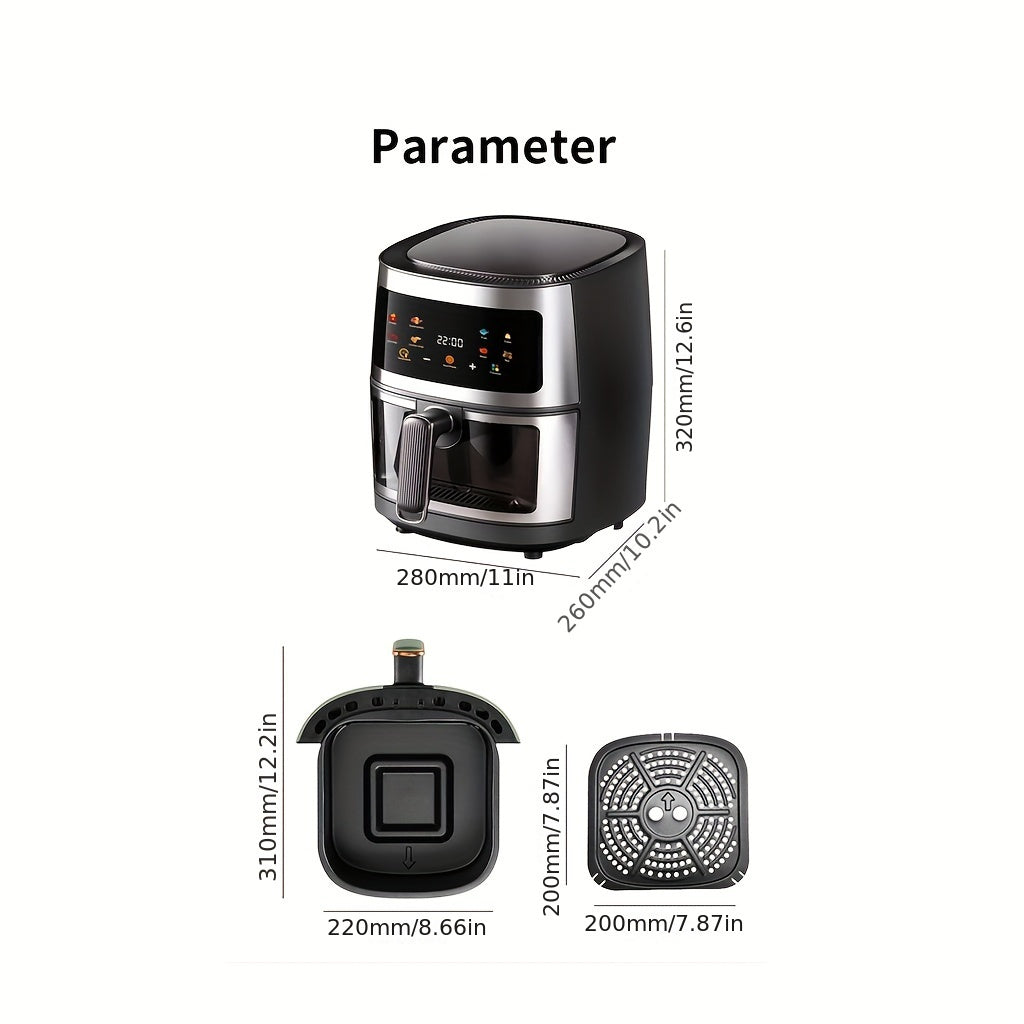 Большая емкость европейский стандартный аэрогриль 6L с цифровым сенсорным экраном для домашнего использования
