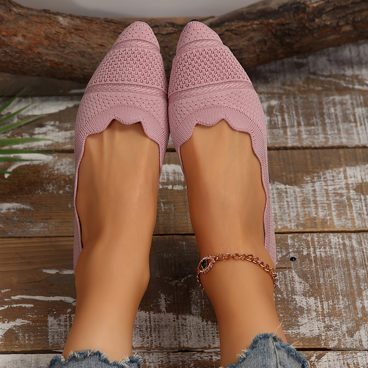 Women's Vintage Ballet Flats Breathable Fabric Comfortable Stylish