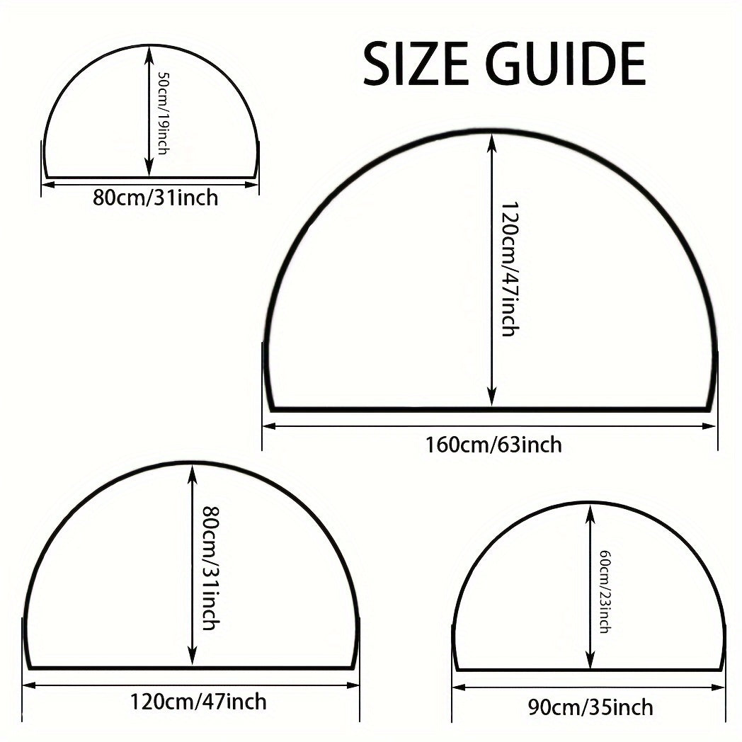 Bohemiy chayonchasi xush kelibsiz matosi, sirgʻalmas, yarim doira shaklidagi kirish matosi, polyester tolasi