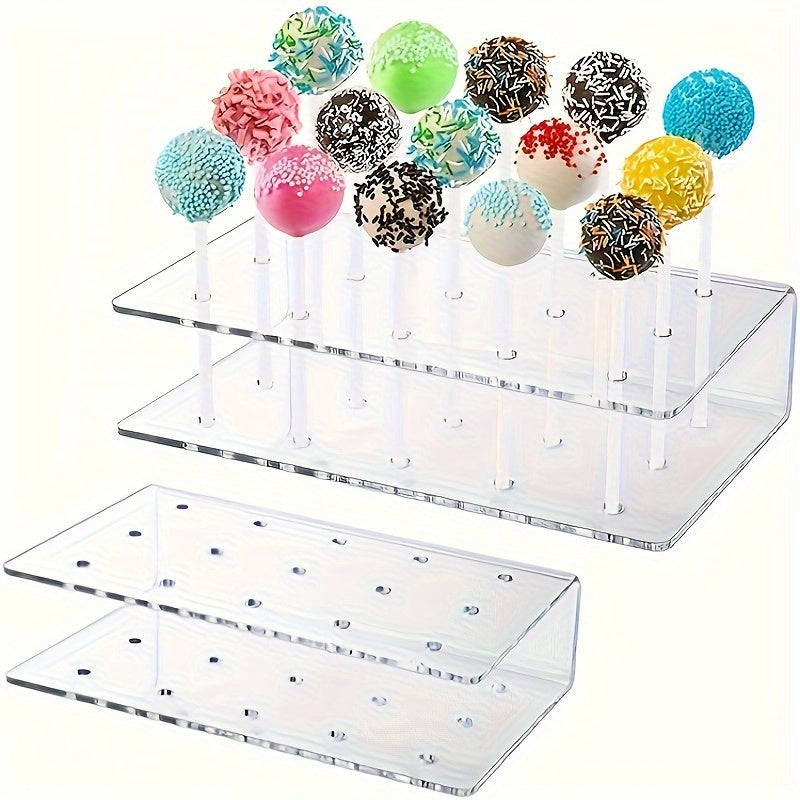 U-Shaped Clear Acrylic Lollipop Stand 15 Holes for Weddings Birthdays Parties