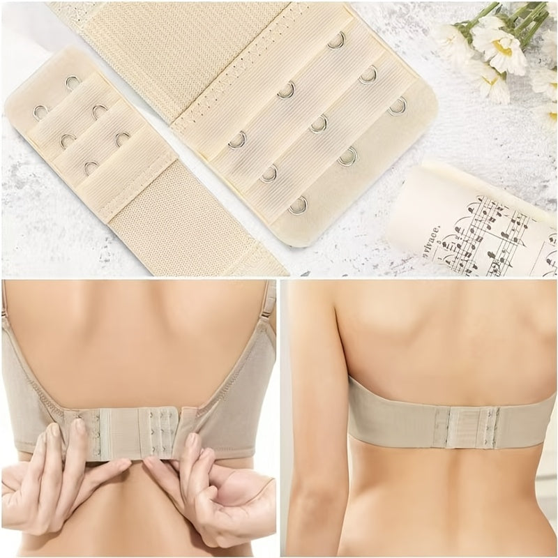 12 Pack Bra Extenders Adjustable 2/3/4 Hook Solid Polyester Knit Fabric for Comfortable Fit