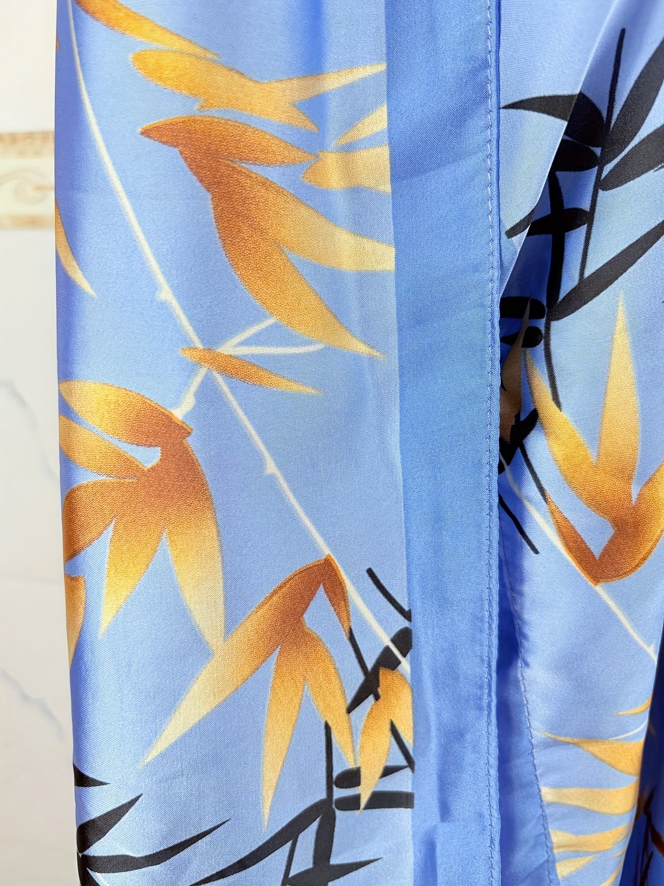 Plus Size Bohemian Printed Robe Women’s Summer Dress With Batwing Sleeves