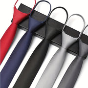 Men's Adjustable Solid Ties for Business Attire and Gifting