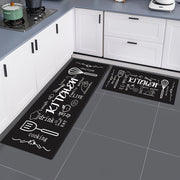 Absorbent Long Kitchen Mat Black Bottom Anti-slip Floor Mat for Bathroom Bedroom