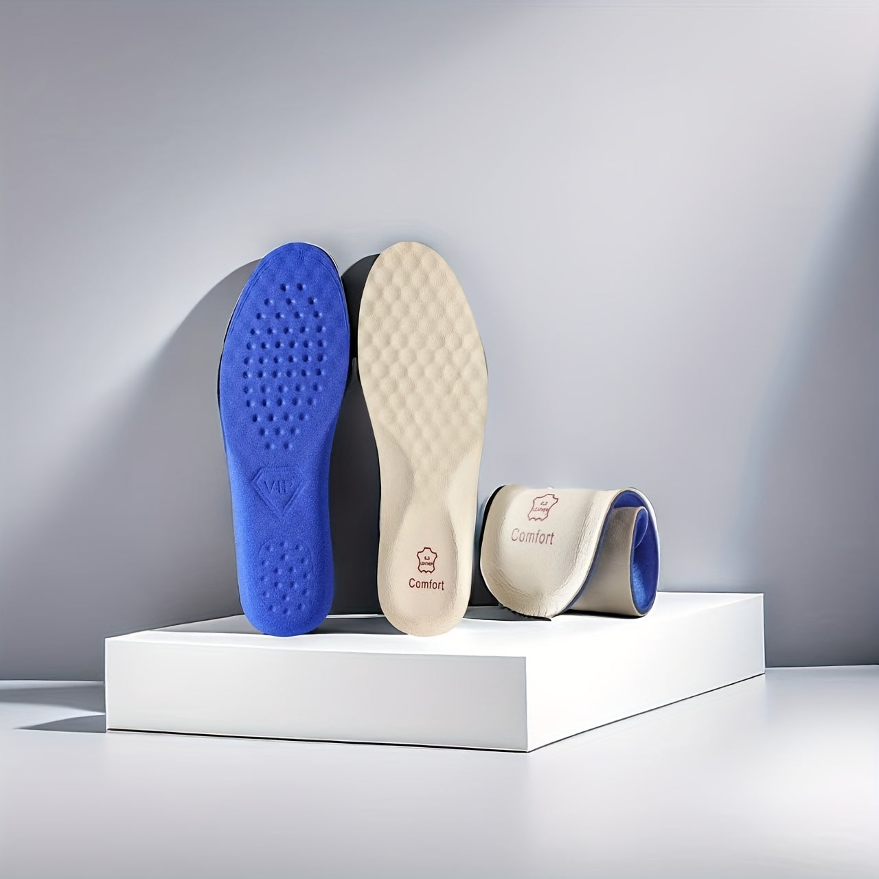 Unisex Thick Double-Layer Breathable Insoles for All-Day Comfort