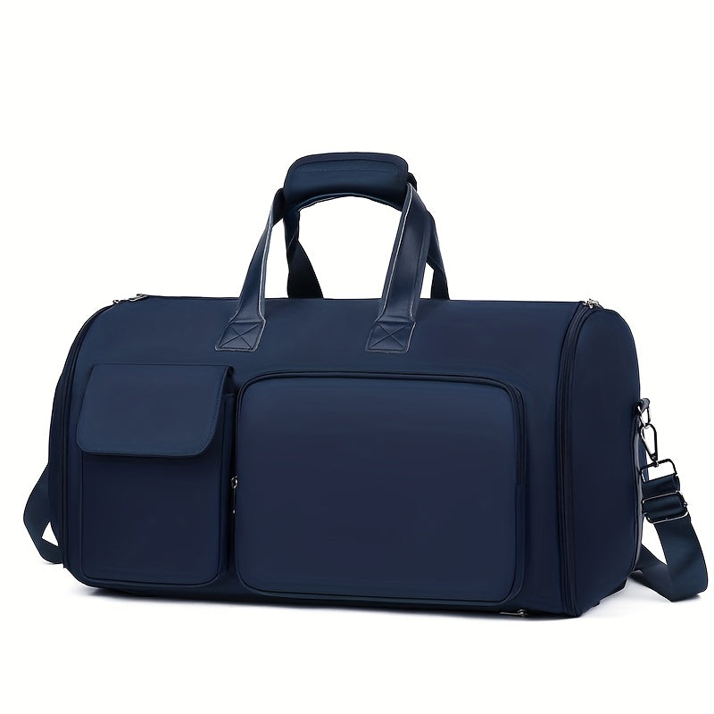 Large Nylon Travel Suit Bag with Wet-Dry Separation Trolley Sleeve and Dual Shoulder Straps