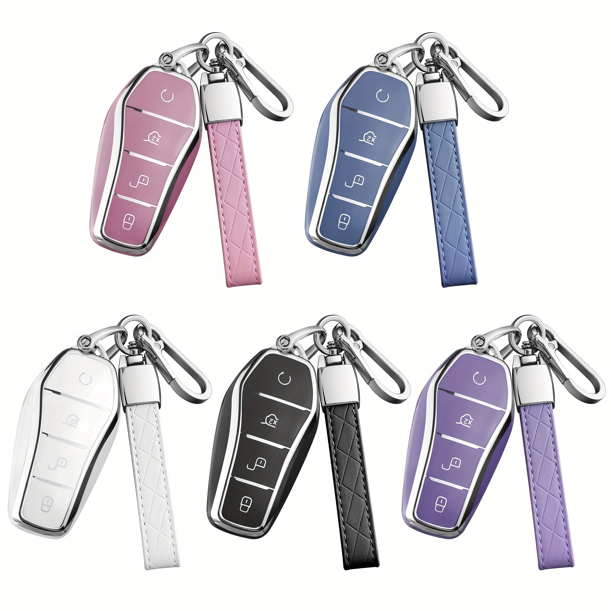 Car Key Cover TPU for EV Remote Key Ring Holders 2018-2022