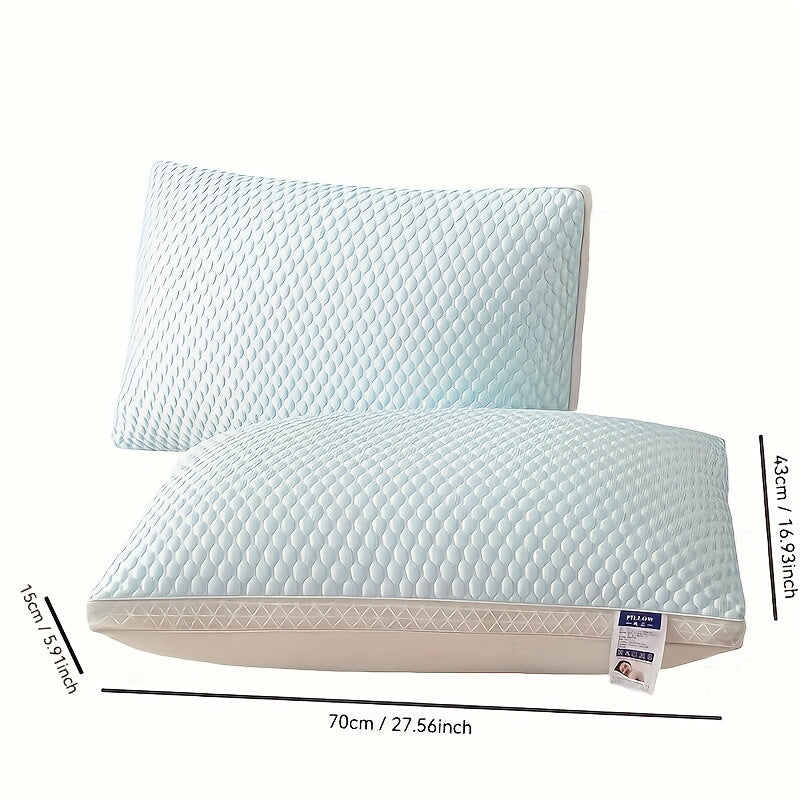 Set of 2 Breathable Tofu Pillows for Neck Support and Comfort at Home or Hotel