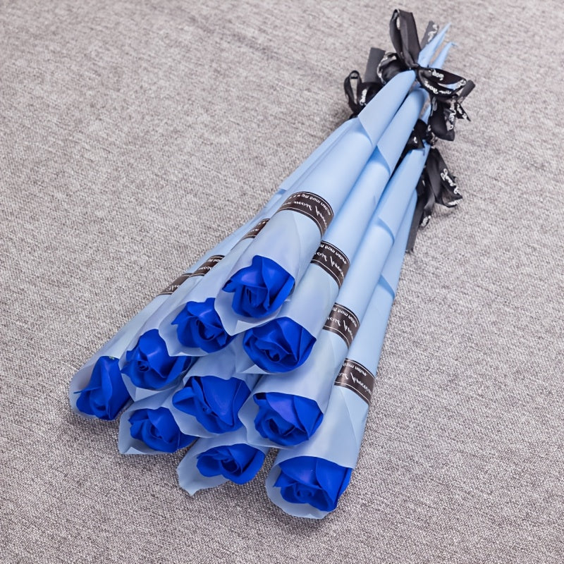 12Pcs Rose Flower Soap Set for Gifting Valentine's Day Weddings Parties Mothers Day