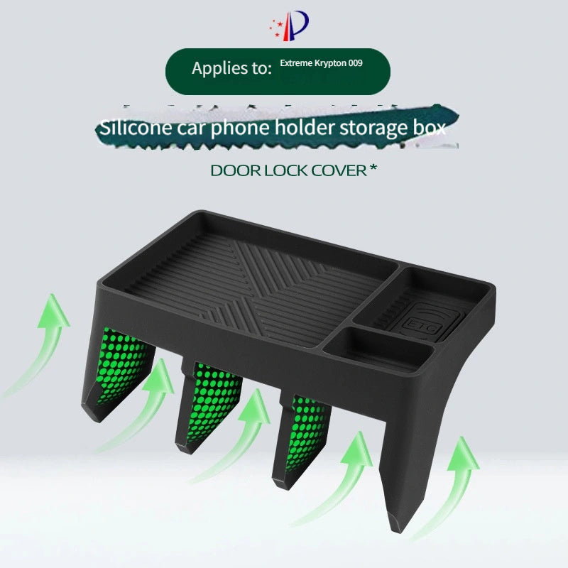 Silicone Storage Box for Car Interior Console Tray Behind Infotainment Screen