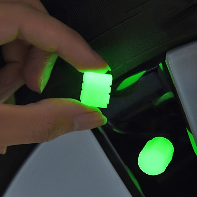 Fluorescent Night Glowing Car Motorcycle Bicycle Wheel Valve Stem Caps