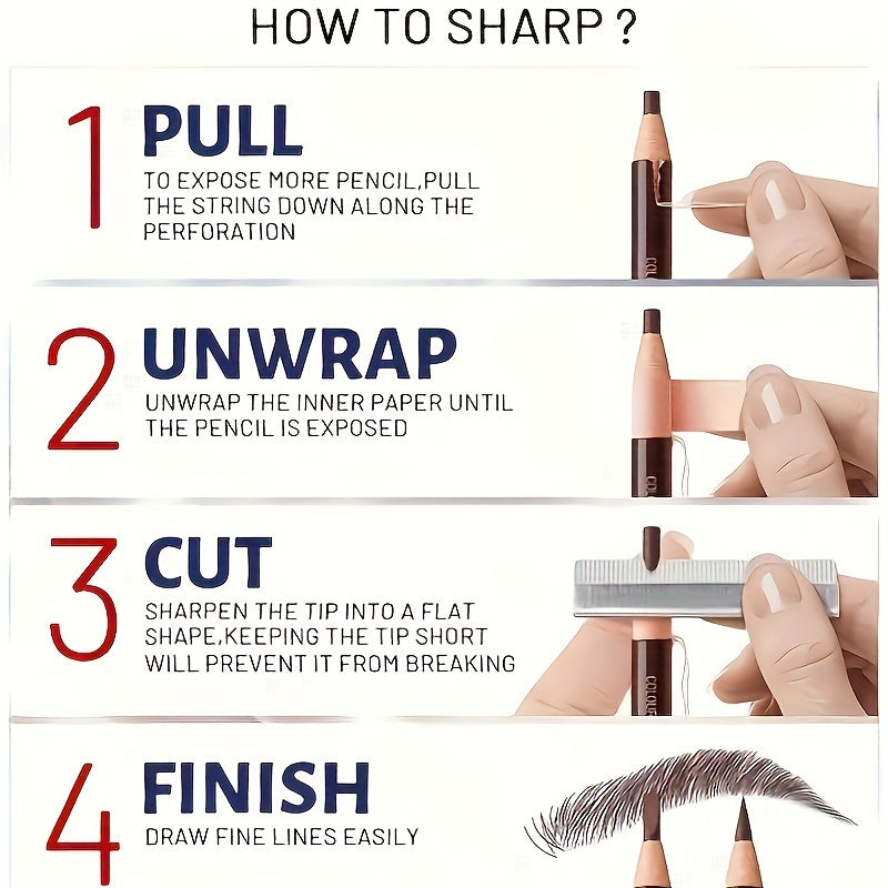 Women Waterproof Long-Lasting Eyebrow Pencil Smudge-Proof & Refillable