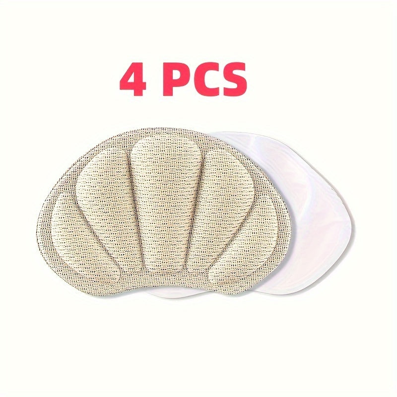 Memory Foam Heel Cushion Pads 4 Pcs Shoe Fitting Inserts Anti-Slip Blister