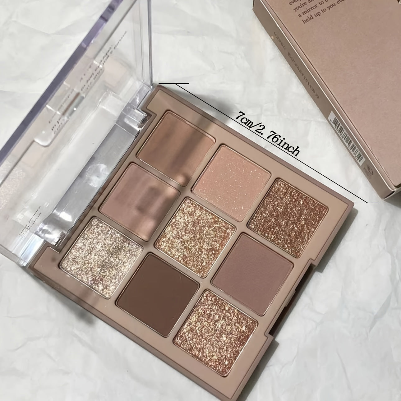 9-Shade Eyeshadow Palette with Matte and Shimmer Brown Nude Colors