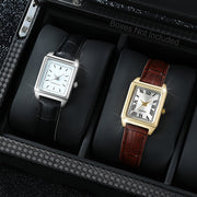 Set of 2 Women's Square Quartz Watches Fashion Accessories for Women