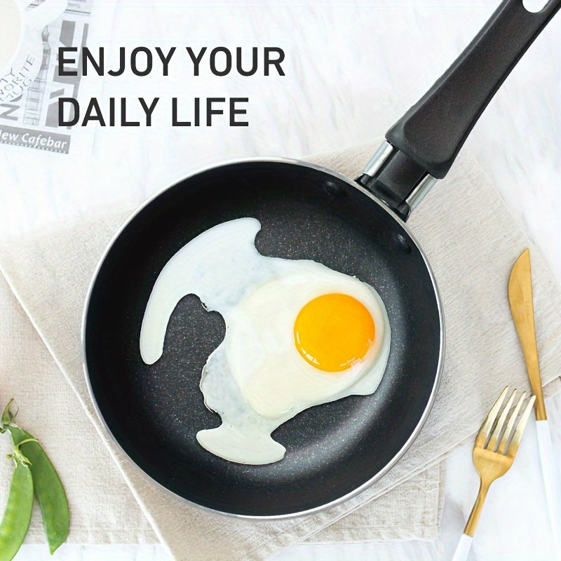 Nonstick Omelet and Pancake Frying Pan 13.97cm Aluminum Dishwasher Safe Silicone Handle
