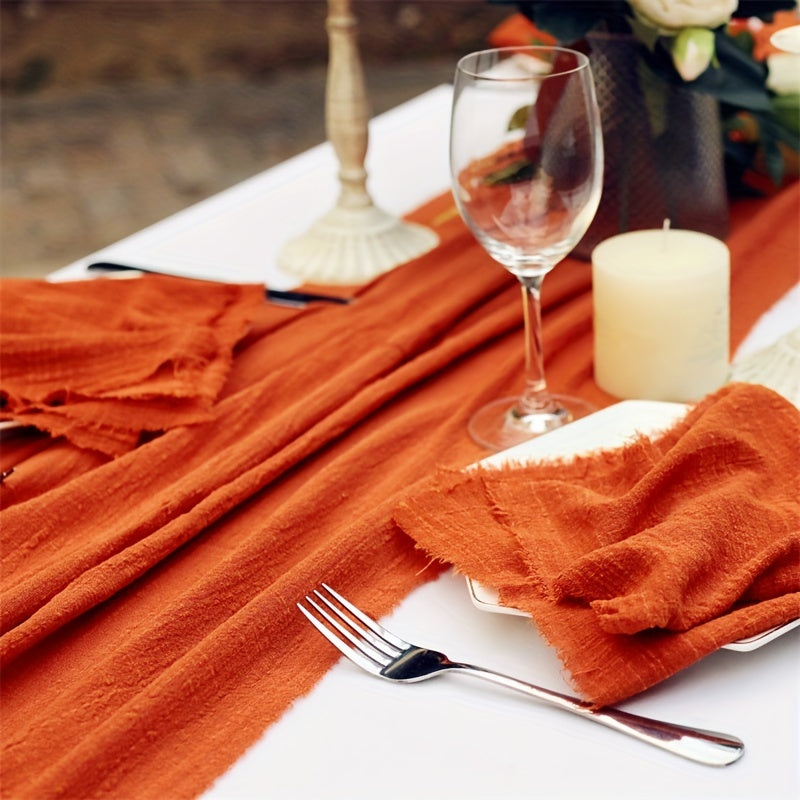 Set of 6 Linen Cloth Napkins with Fringe 41.91cm Square for Weddings Parties Christmas