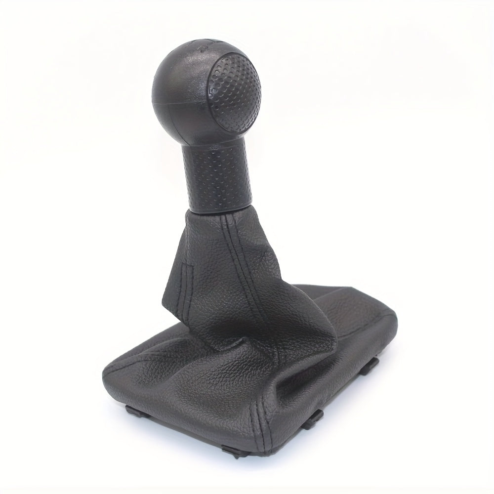 Universal PU Leather Gear Shift Knob for Cars 5 Speed Manual Black Textured