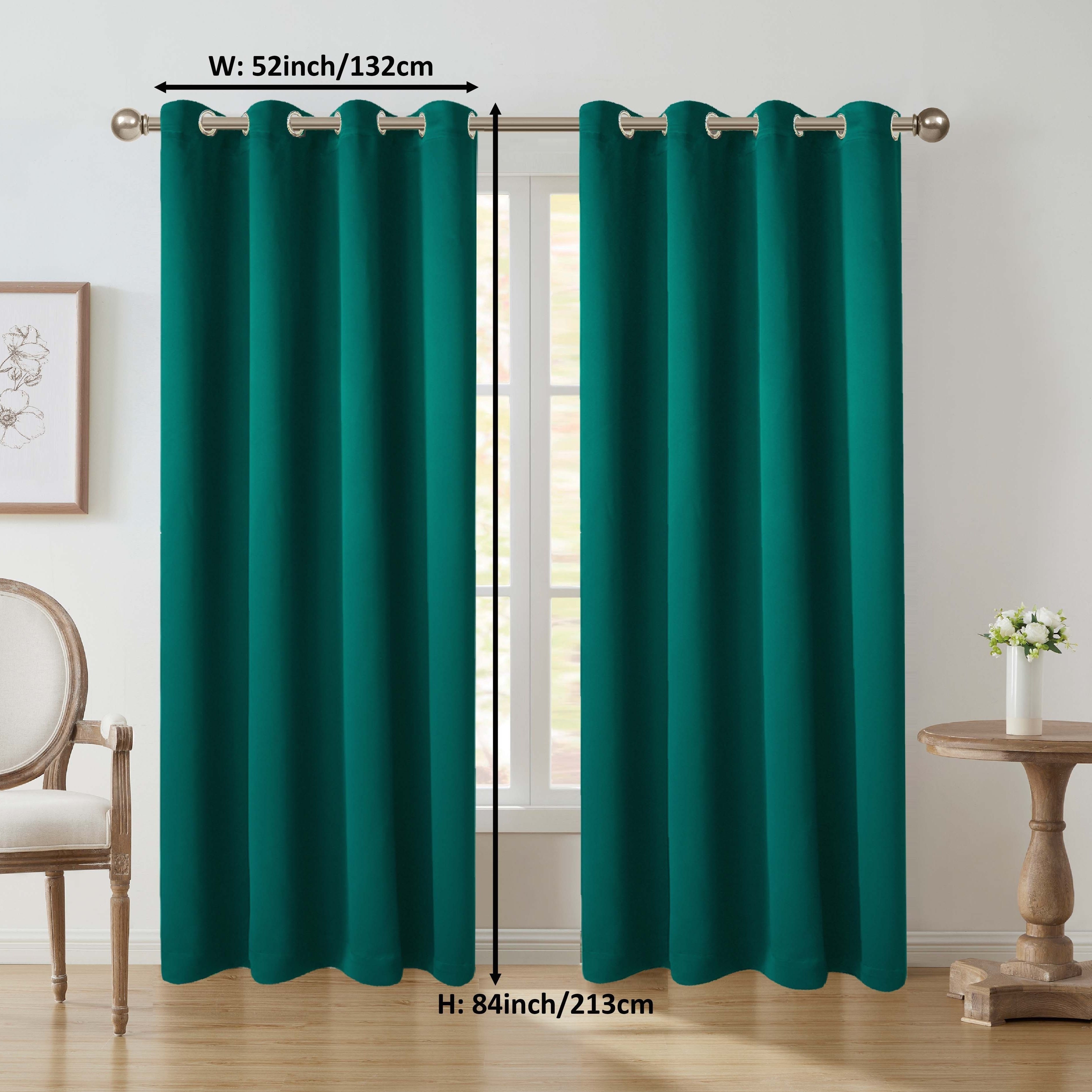Blackout Curtain with Iron Rings Indoor Use 180g Dark Fabric