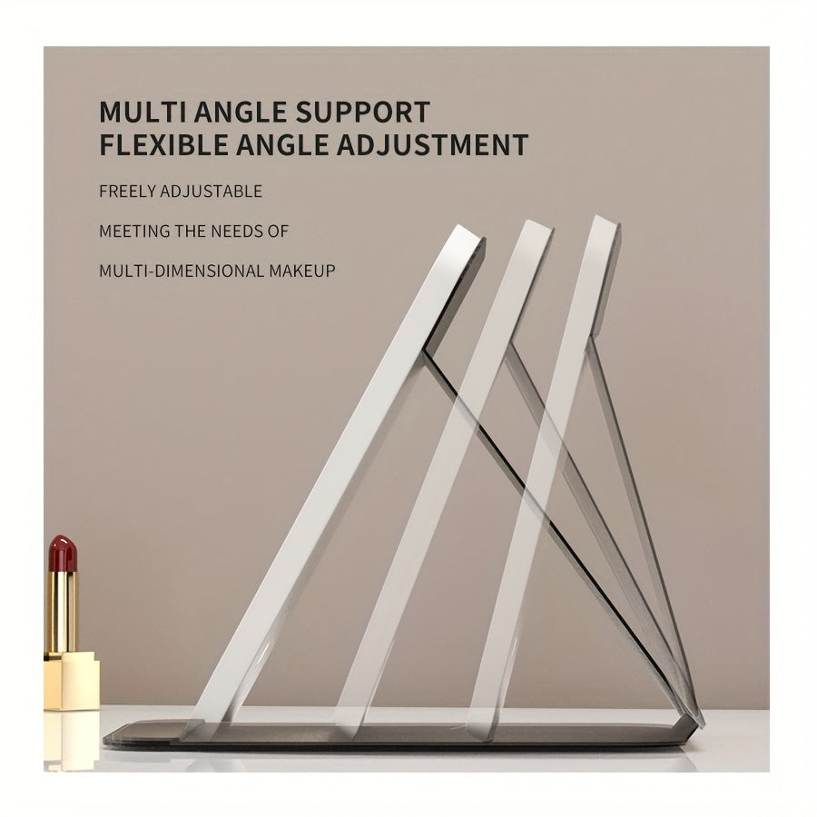 Yorug'likli egiluvchan go'zallik ko'zgusi, 3 ta rang variantlari, dimmable sensorli ekran, zaryadlanadigan LED chiroqlar va stol usti dizayni.