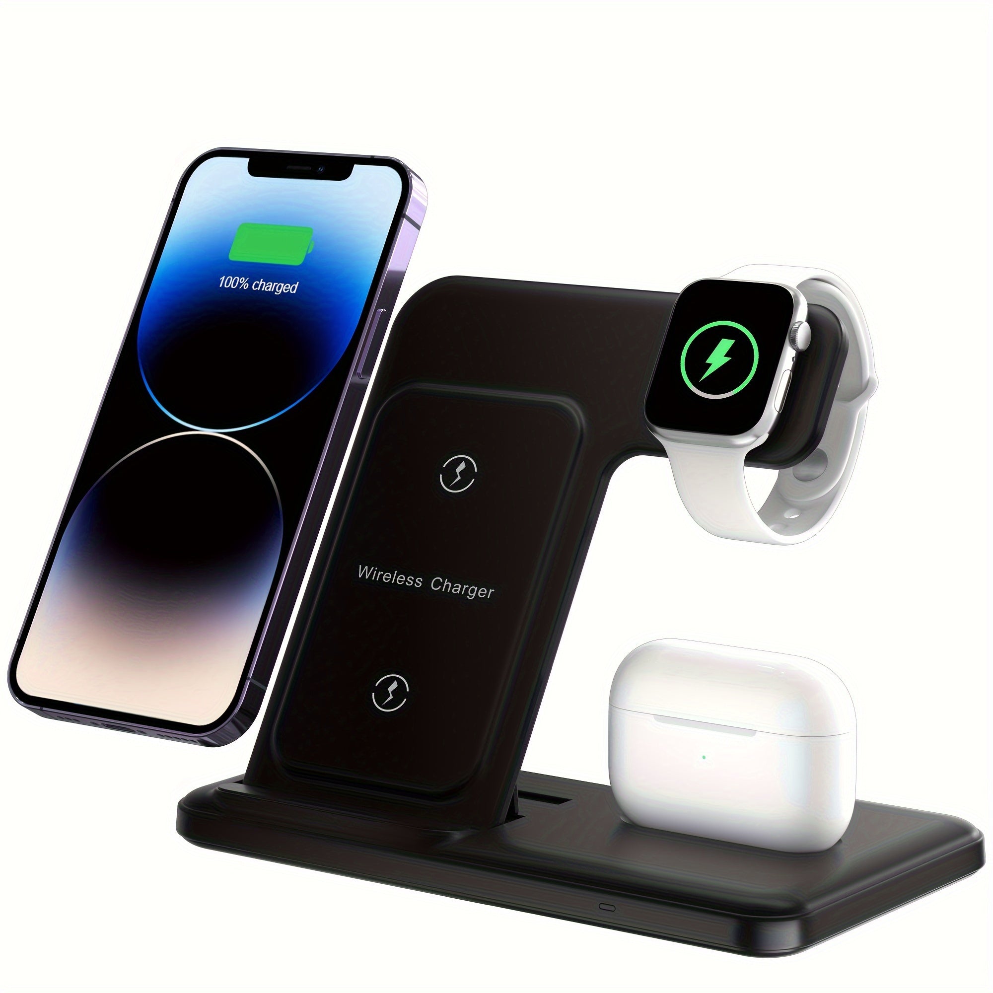 3-in-1 Wireless Charging Station for iPhone iWatch AirPods Fast Charging Dock