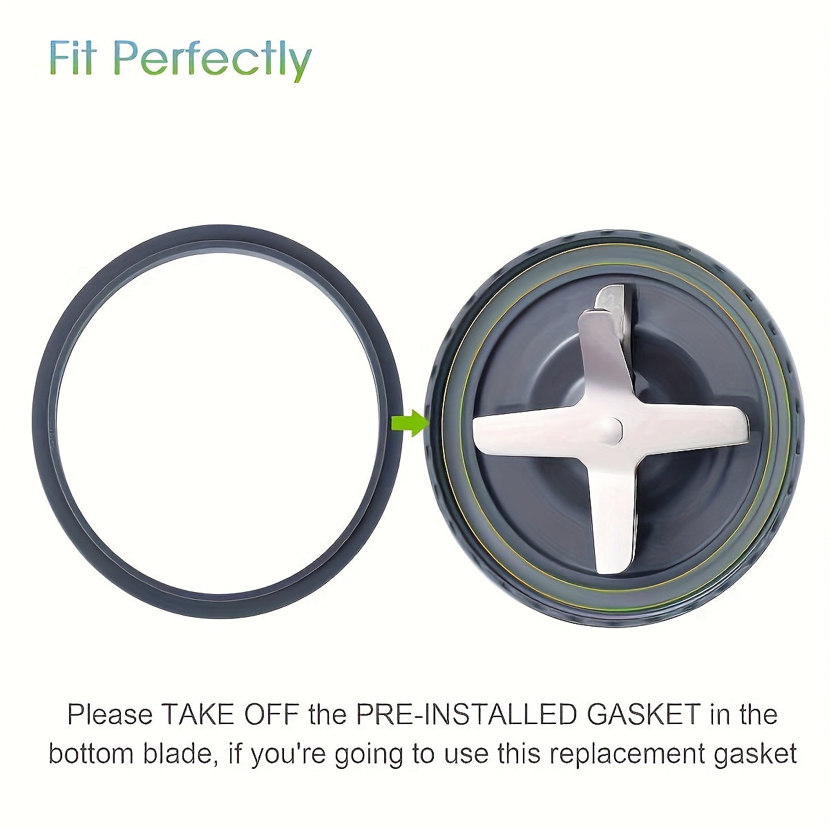 32oz Blender Cup and Blade Replacement Parts Set with Gaskets for High-Speed Blenders