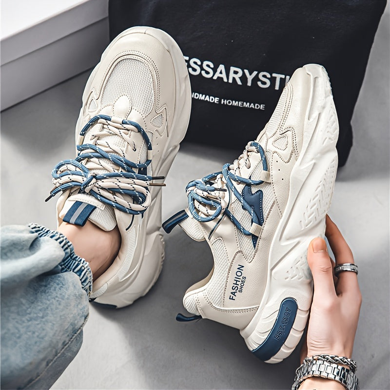 Men's Low Top Mesh Sneakers for Walking Running Shock Absorbing Breathable Casual