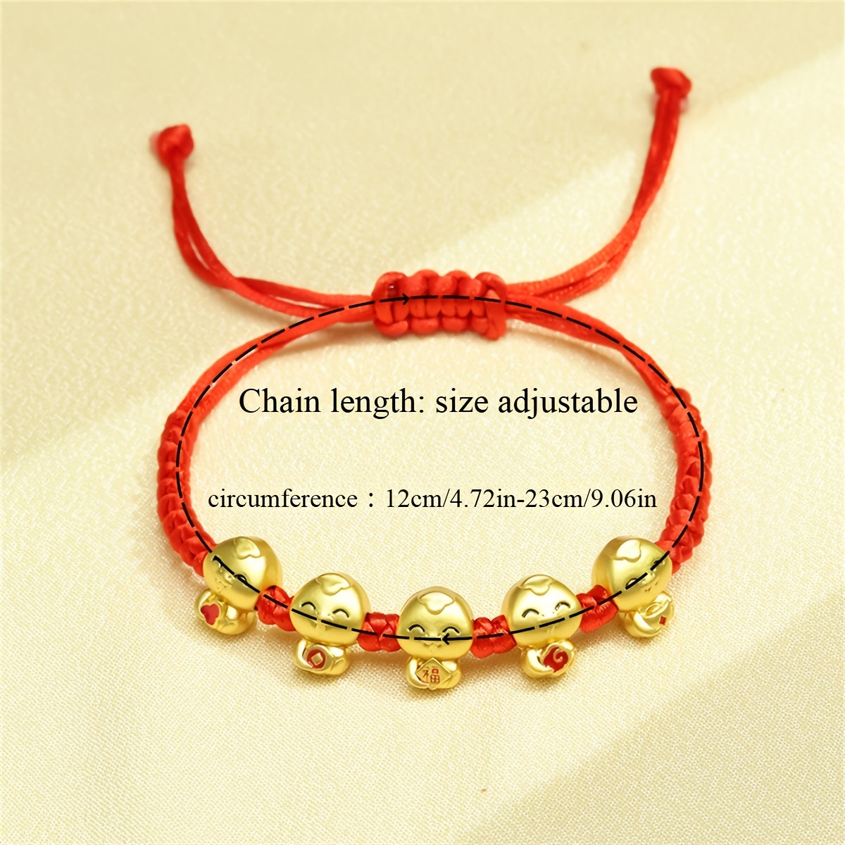 Red Thread Woven Bracelet with Snake Pendants for Gift and Fashion