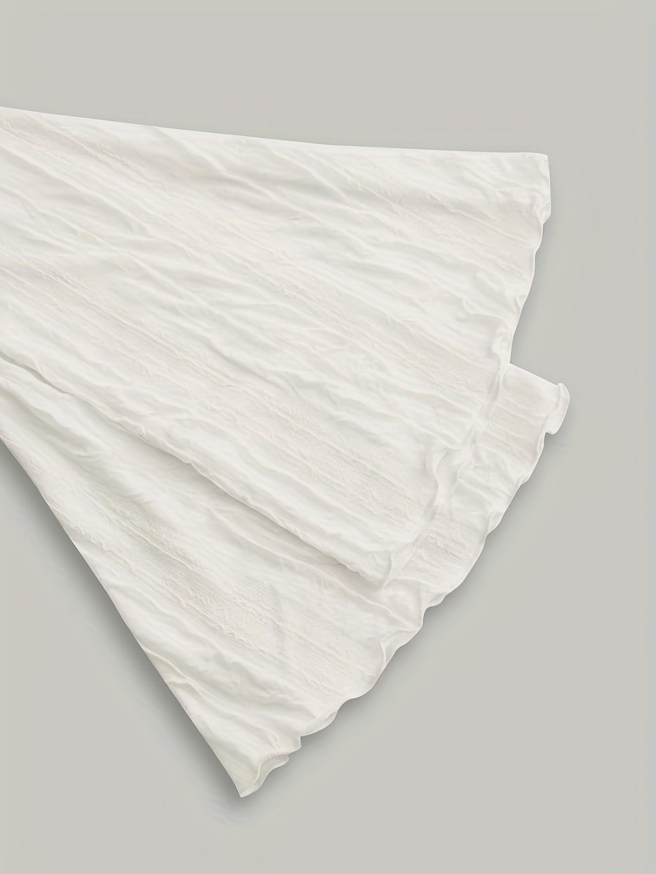 Women's Textured Cropped Top with Flared Sleeves and Lettuce Trim Mock Neck for Spring Fall