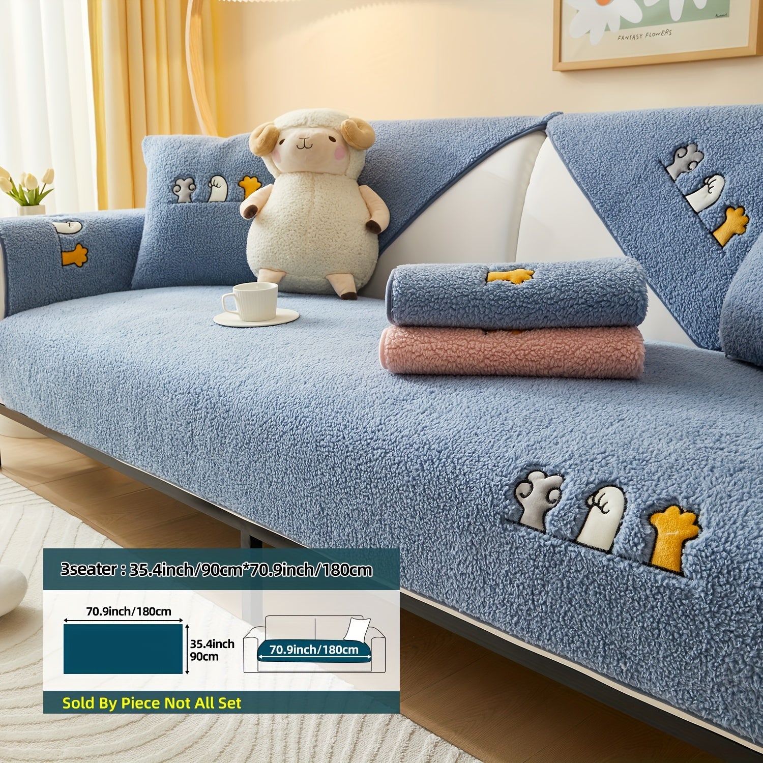 Плюшевый чехол на диван для собак, противоскользящий, защитный чехол для мебели