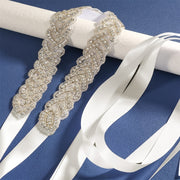 Women's Bridal Waist Chain Faux Pearl Rhinestone Girdle for Wedding Dresses