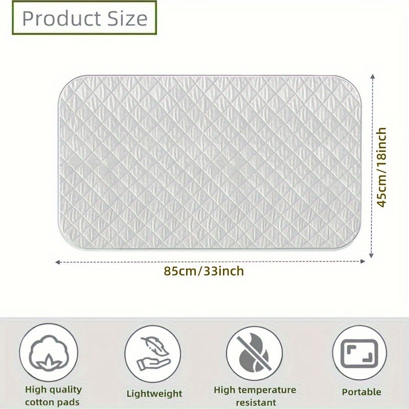 Magnetic Ironing Mat 83.82x45.72cm Waterproof Foldable Non-Slip Quilted PET