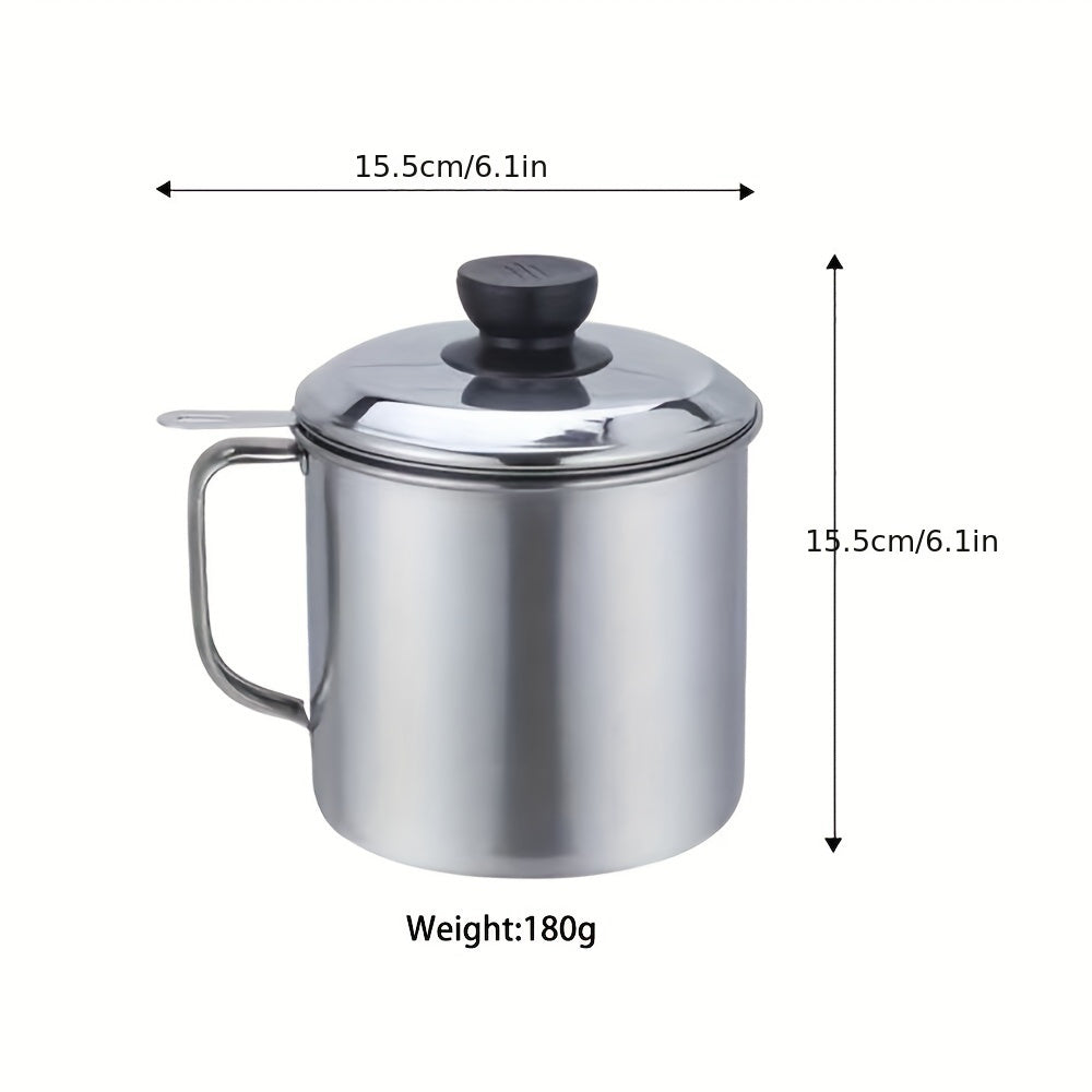 Uyda neft saqlash tanki filtr bilan, zanglamaydigan po'latdan yasalgan neft idishi - 1 dona, oshxona neft qoldiqlari filtr, neft tanki filtr va saqlash idishi