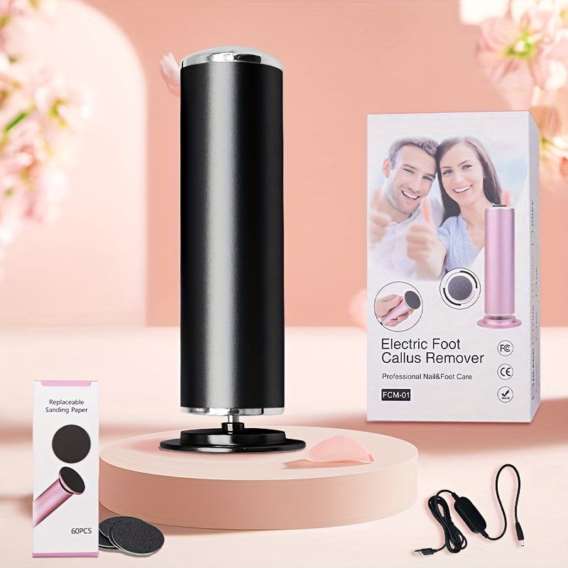 Электрический аппарат для удаления мозолей на стопах с регулируемой скоростью и 60 шлифовальными дисками, перезаряжаемый инструмент для педикюра