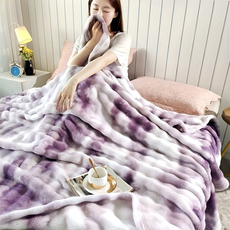 Fleece Blanket for Bed Couch Outdoor All-Season Soft Warm Lightweight