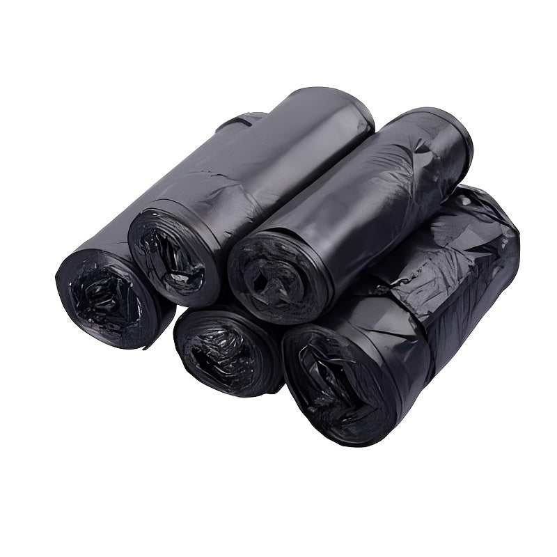 100 qora og'ir vaznli, yuvilmaydigan, bir martalik axlat sumkasi, oshxona va tashqarida foydalanish uchun