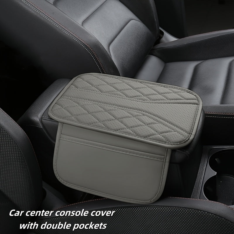 Universal Car Armrest Pad Heightening Scratch-Proof Storage Pocket