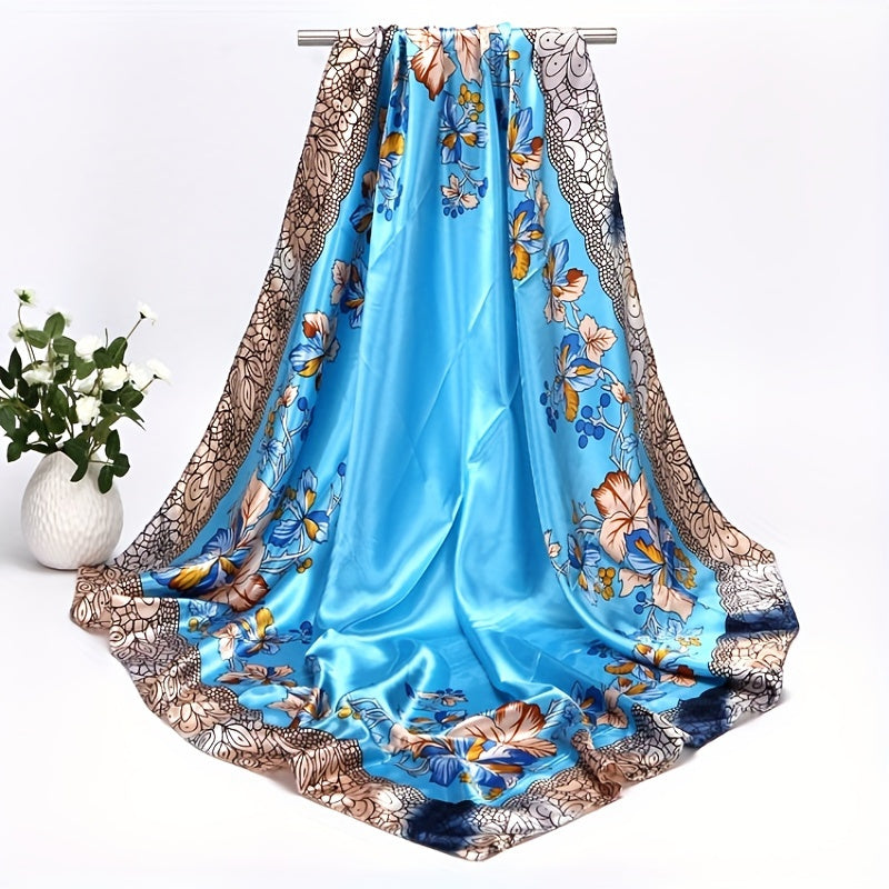 Soft Satin Sunshade Shawl for Sun Protection and Lightweight Comfort