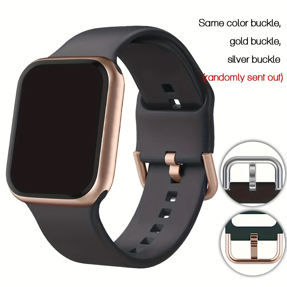 Sport Silicone Watch Band for Apple Watch Series 1-10 Compatible with 38mm to 49mm Men Women