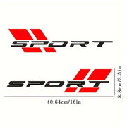 2-Pack 16-Inch Glitter Vinyl Car Sport Badge Decals for Fender and Trunk