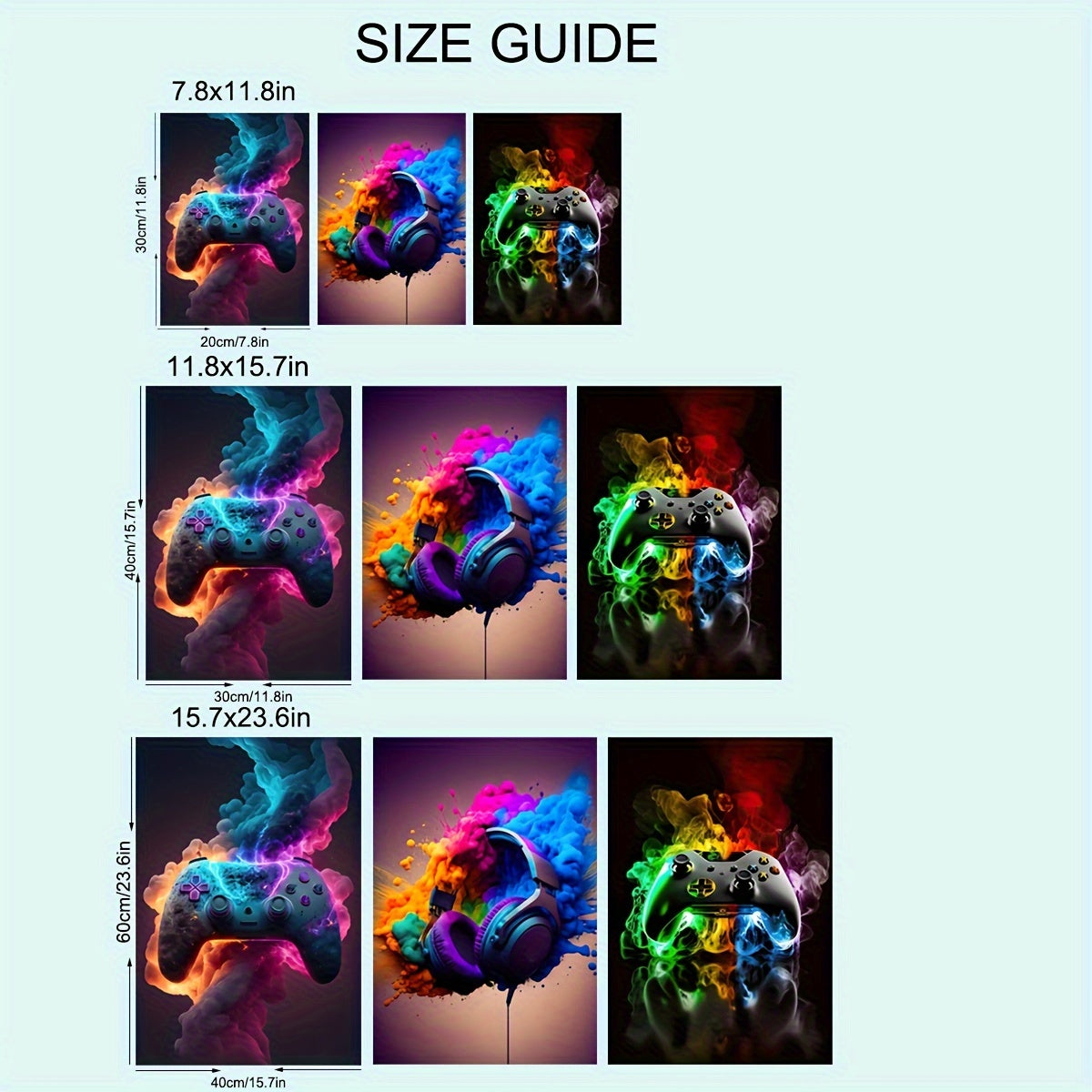 Постеры на холсте с изображением игрового контроллера для украшения гостиной или веранды