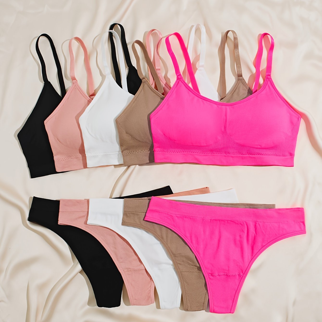 Women's Red Satin Lingerie Set with Lace Details