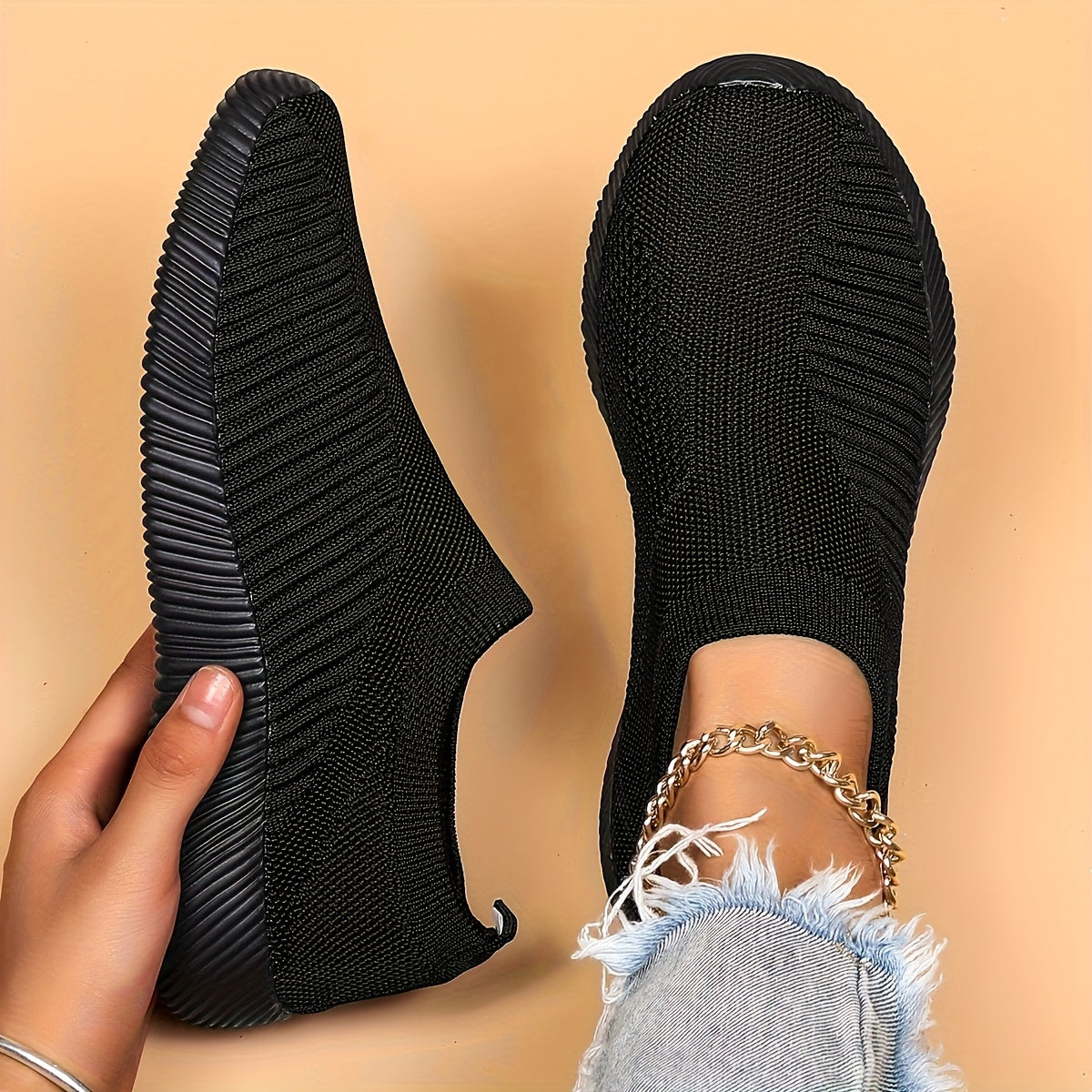 Zapatillas de punto transpirables para mujer con soporte Lightsole para todas las estaciones