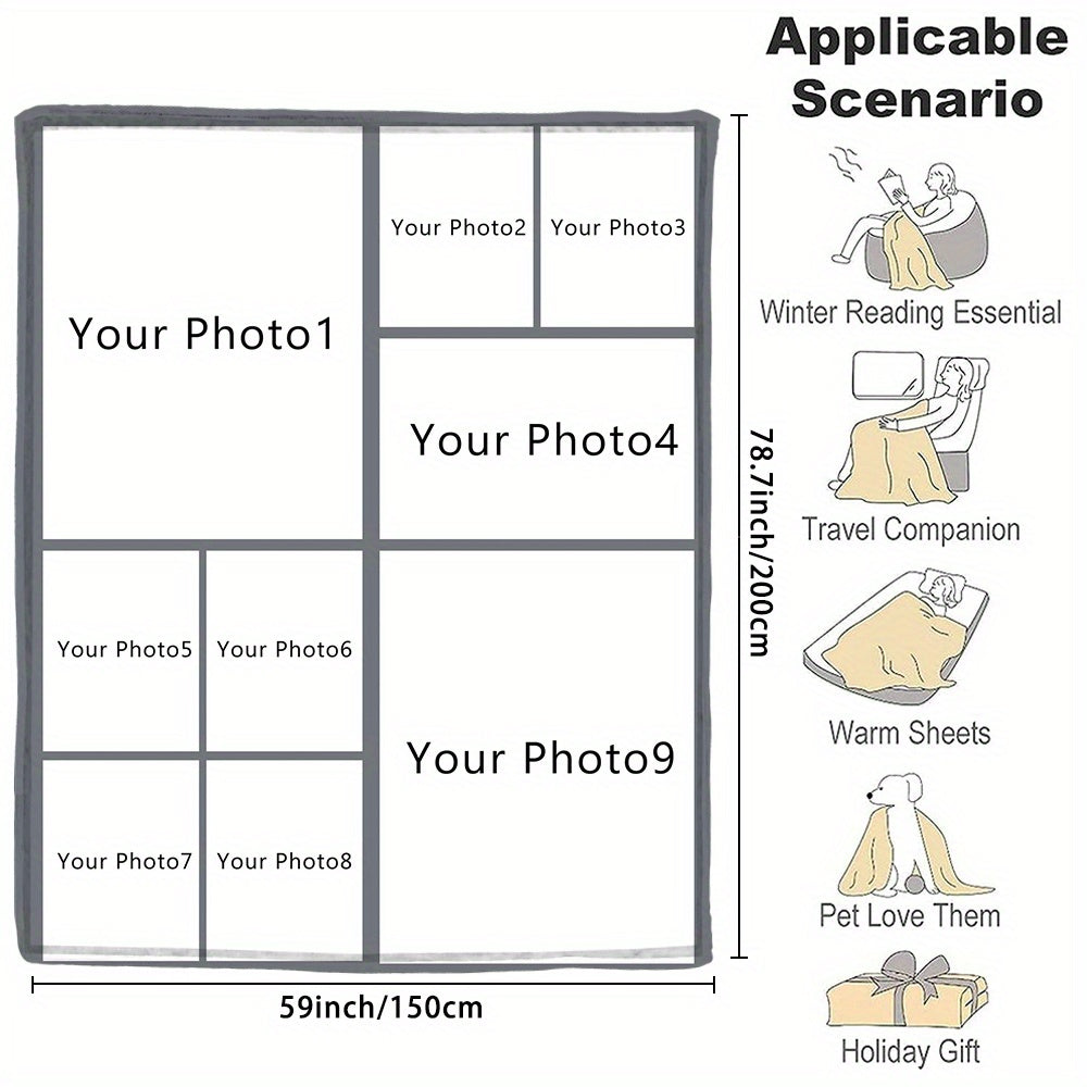 Personalized Couple Flannel Throw Blanket Soft Warm Gift for Couch Bed Camping