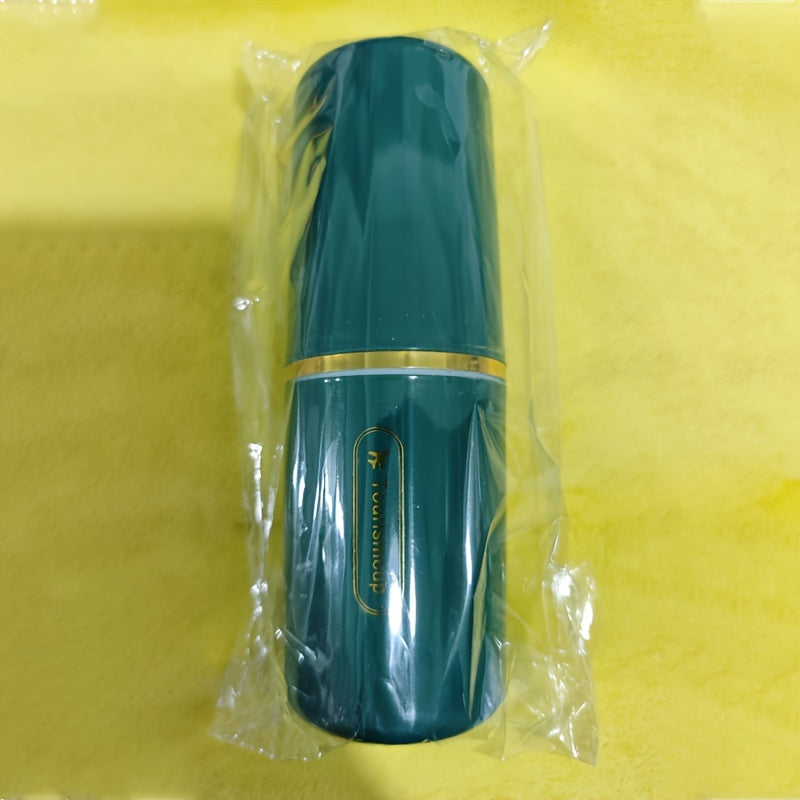 Sayohat uchun tish cho'tkasi va tish pastasini saqlash to'plami, stakan bilan, Oq va Yashil