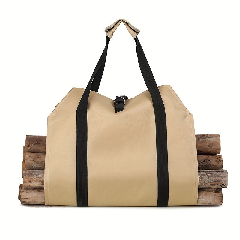 Durable PVC Firewood Carrier Bag Heavy Duty Log Tote for Camping and Firewood Transport